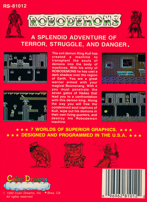 Robodemons (Homebrew) — Box back
